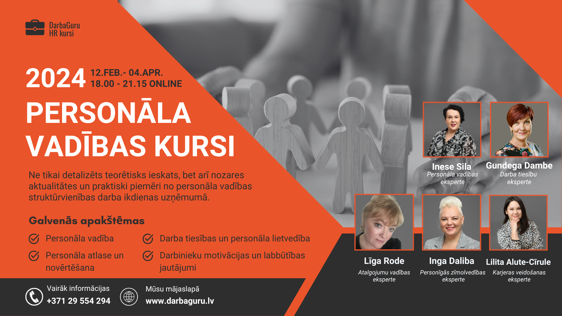 Personāla vadības kursi 2024 (online)